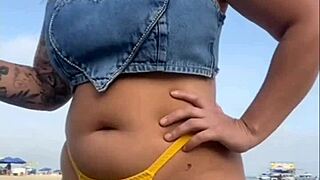 Made Guy Hard on Beach!