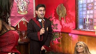 harry pornter cums on gemma masseys tits after gangbang 😈