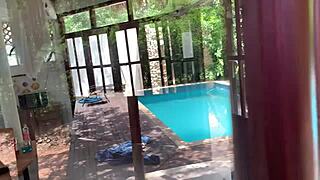 Spy On Two Girls Bathing, Get Caught Masturbating, And Invited To Join!