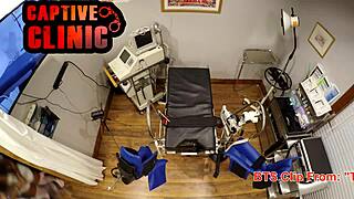 Melany Lopez naked behind scenes in remote interrogation center bloopers