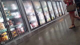 candid glimpse of ass under sundress hints at hidden curves and big tits