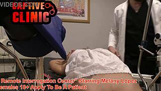 Melany Lopez naked behind scenes in remote interrogation center bloopers