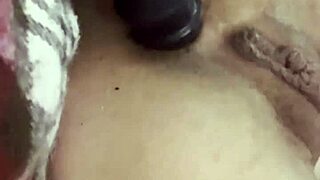 anal plug thrusts with vibrations in tight asshole. does it gape wide in close up?