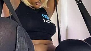 Mistress rides her slave's face with intense passion. Obedient slave obeys every command