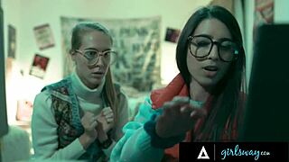 Milf Takes Vintage Nerdy Girls Virginity Rough Threesome