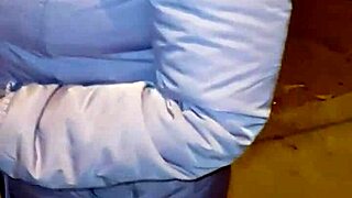 the venezuelan mature woman is on the street, perhaps shopping or walking, in a neutral story