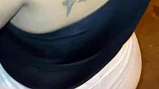 the venezuelan mature woman is on the street, perhaps shopping or walking, in a neutral story