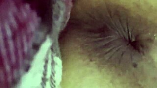 anal plug thrusts with vibrations in tight asshole. does it gape wide in close up?