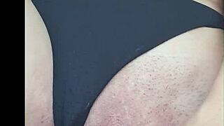 while boyfriend drives, i tease him subtly with my toy and cum on seat