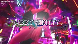 Twin Gfs Get Fucked in Public Bathroom After Owning the Stripper Poles