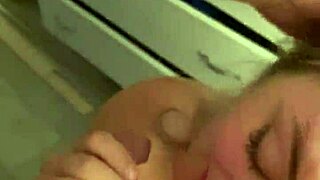 Me cumming in girlfriend's mouth and on her face.