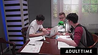 Teen Heather Honey Gangbanged in Library