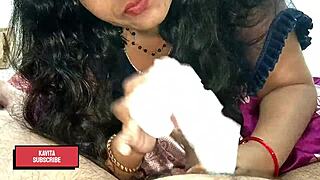 INDIAN DESI KAVITA FUCKS BROTHER IN LAW'S SON LIKE REAL WHORE, NEEDS SMALL DICK FOR BLOWJOB AND WILD FUCK, REAL AMATEUR INDIAN COUPLE PASSIONATE ABOUT SEX