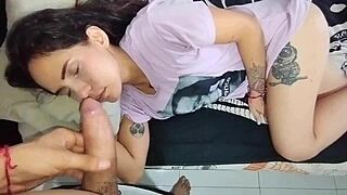 hot latina stepsister's pussy awaits in her room for russian fuck