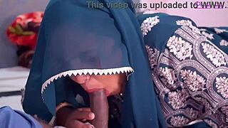 Indian bhabhi's step sister sucks dick like a pro and swallows cum after flash