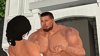 muscle hunk aaron donald meets local wife in kitchen