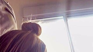 i got horny seeing my neighbor watching and called my cuckold husband to suck him while he watches what a delight