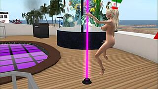 kassie shows off camel toe at the club for porno stars