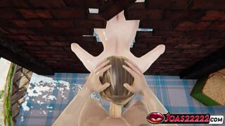 does miwa the sexy anime girl titfuck big dicks at gloryhole and swallow cum?