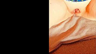 mature woman flashes her close up clit in this homemade video.