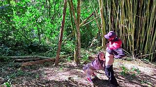 menina mata aula em excurs�o escolar para chupar professor na floresta - eu n�o resisti ao pau dele