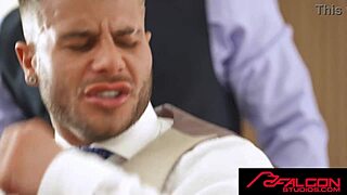 gay orgy with upside-down cum on wrecked holes