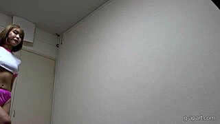 ayame nogi gets completely naked because her gym uniform was too small 18+