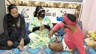 Real desi stepsisters invite gigolo home to fuck their thirsty pussies hindi dirty audio