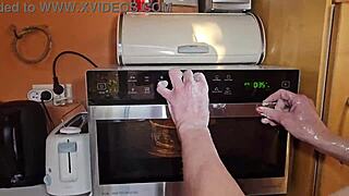 Alice Maze prepares a Valentine's Day cake with milk and cream