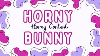 a horny blonde bunny with curly pigtails fingers her starving pussy