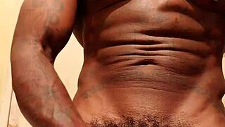 Worship That Big Black Cock, Hallelujah Johnson Stroking His Massive Dick!