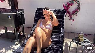 cheating wife indulges in intense interracial encounter with bbc poolboy during her work trip, ripping clothes and riding tight pussy