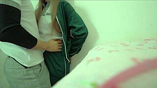 There's always a curvy student in class, he convinces her, fucks her mouth, then fills her in uniform.