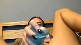 Slutty goth teen fucks her tight ass to orgasm