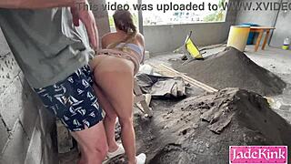why fuck that slut outdoor in the construction site?