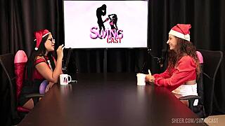 Tifany Rocha says Merry Christmas in swing cast.