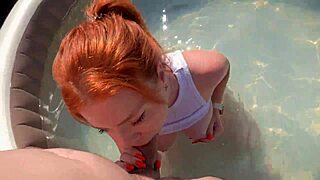 Sex In The Pool With Big Cock In Tight Pussy, Ends With Facial.