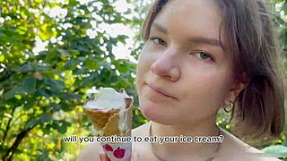 feeding young nympho ice cream and cock