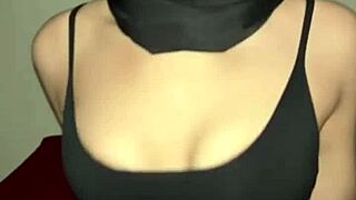 best arab muslim hijab girl shows her boobs
