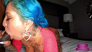 The slim thick Latina Barbie demonstrates her deepthroat skills on a huge BBC.