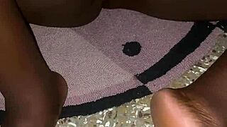 Red Thong Tease In Bedroom