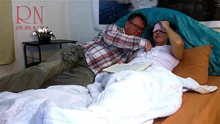 Does touching her pussy in panties lead to dildo orgasm?