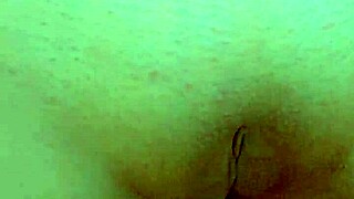 This desi college girl was rubbing her pussy to orgasm in close-up, then got an external creampie from a big cock.