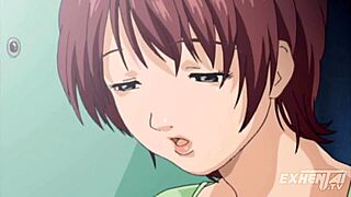 Stepmom gives him his first handjob in uncensored hentai style!