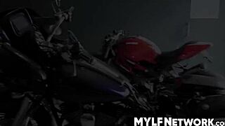 Alex's car won't start, so she stops by her neighbor for help. She offers to repay him by assisting with his needs.