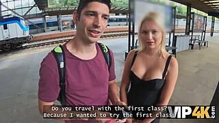 Blonde Czech Girlfriend Cheats Hardcore In Public Toilet