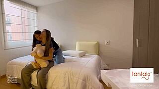 scarlett and chanel explore lesbian fun with new tantaly sex doll