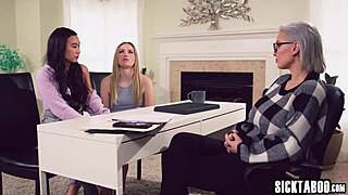 marriage counselor kenzie taylor helps couple scarlett sage and teen asian