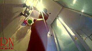 Hidden Camera Catches Young 18+ Girl Stripping Naked in Shower Room