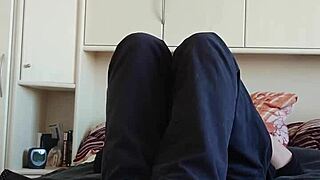 Meine weißen sneaker socken in homemade solo fetish